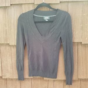 Simple Black V Neck Sweater